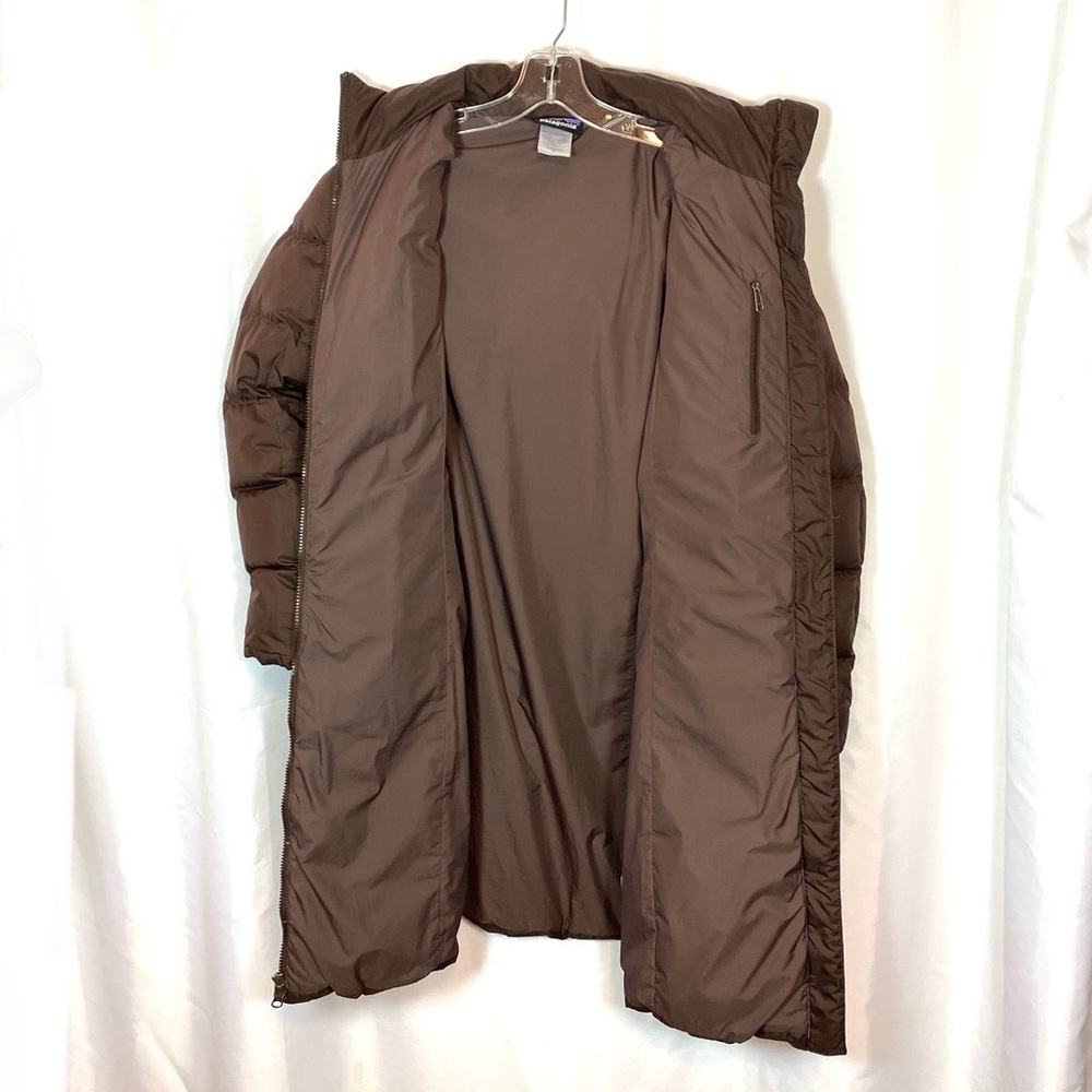 PATAGONIA Down With It Square Quilted Brown Puffer Coat Parka - Picture 9 of 11